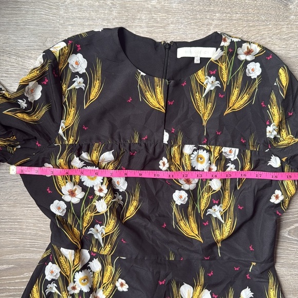 BORGO DE NOR DRESS ALBA BLACK FLORAL PRINT CREPE - Picture 11 of 13